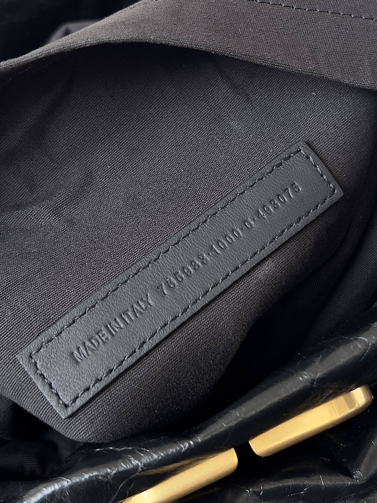 Balenciaga Monaco Chain Bag Black Crinkled Calfskin