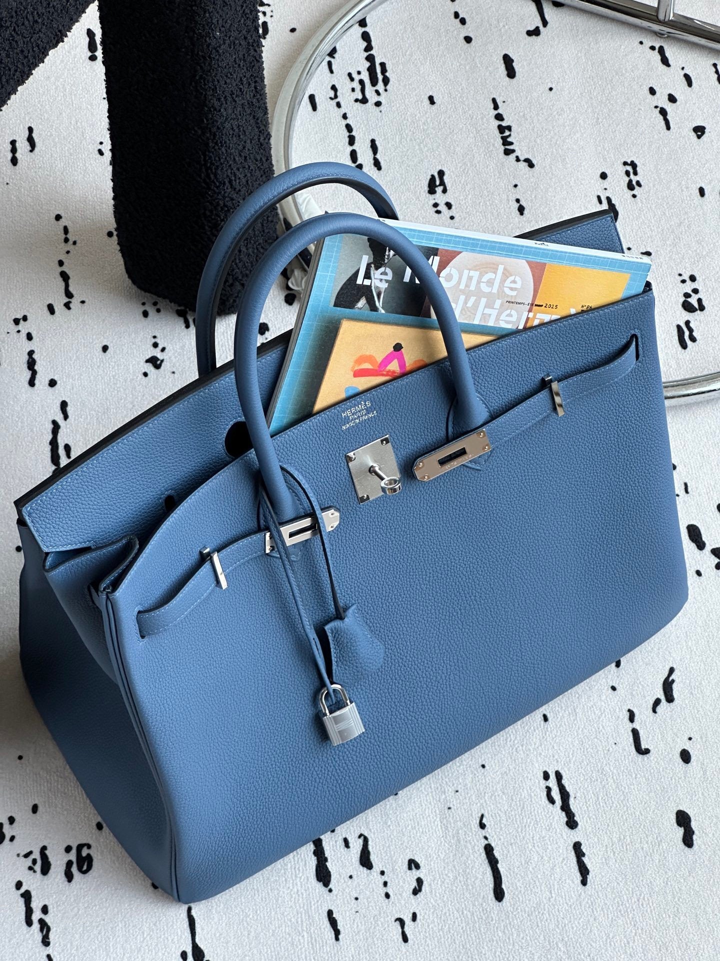 Hermès Birkin 35 Silver Hardware Luxury Bag