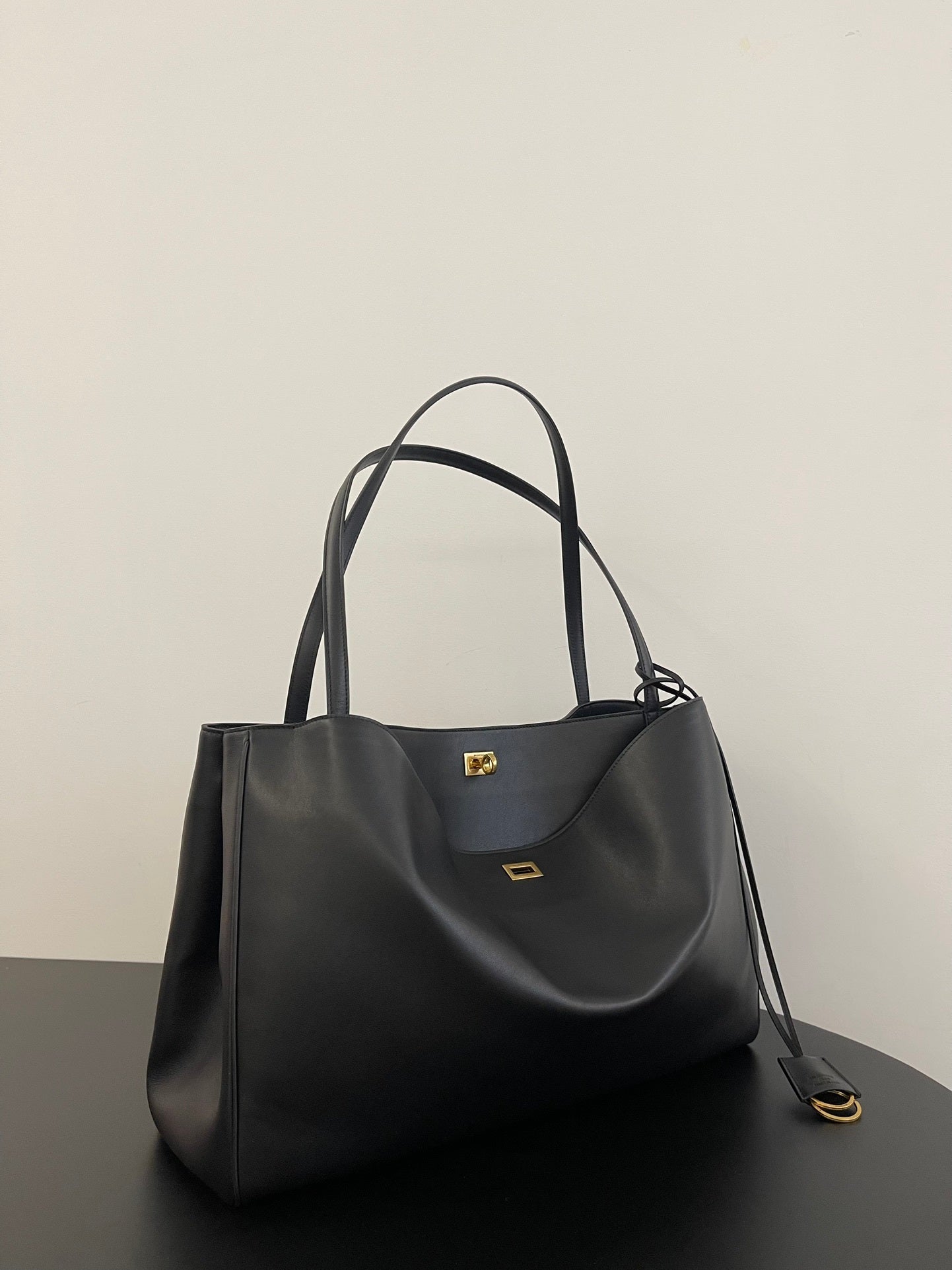 Balenciaga Rodeo Black Calfskin Leather Tote Bag