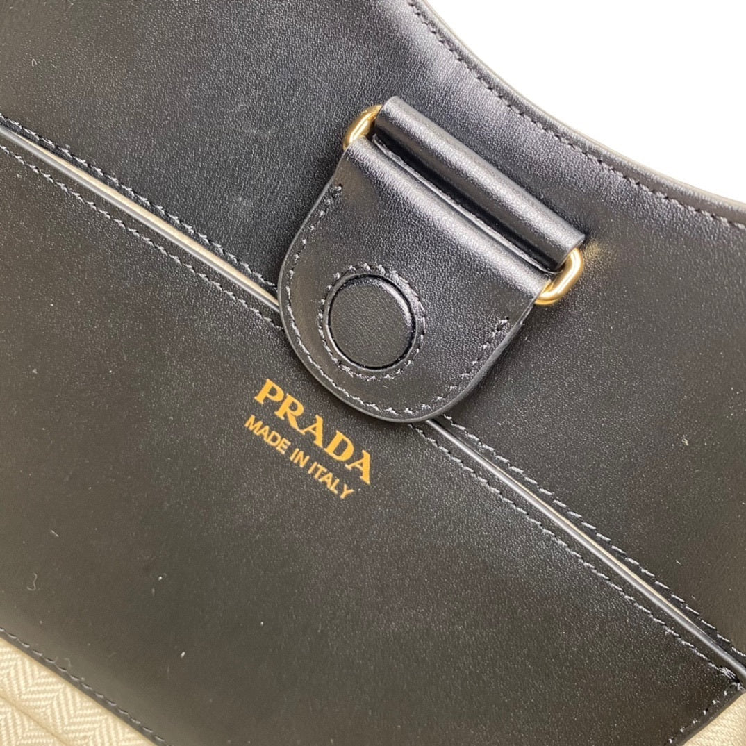Prada Woven Cleo Shoulder Bag