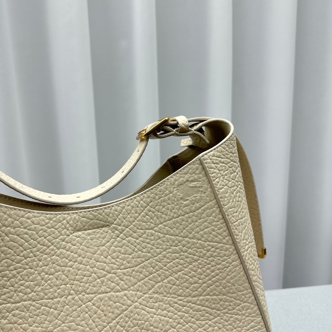Burberry Chess Medium Beige Leather Shoulder Bag