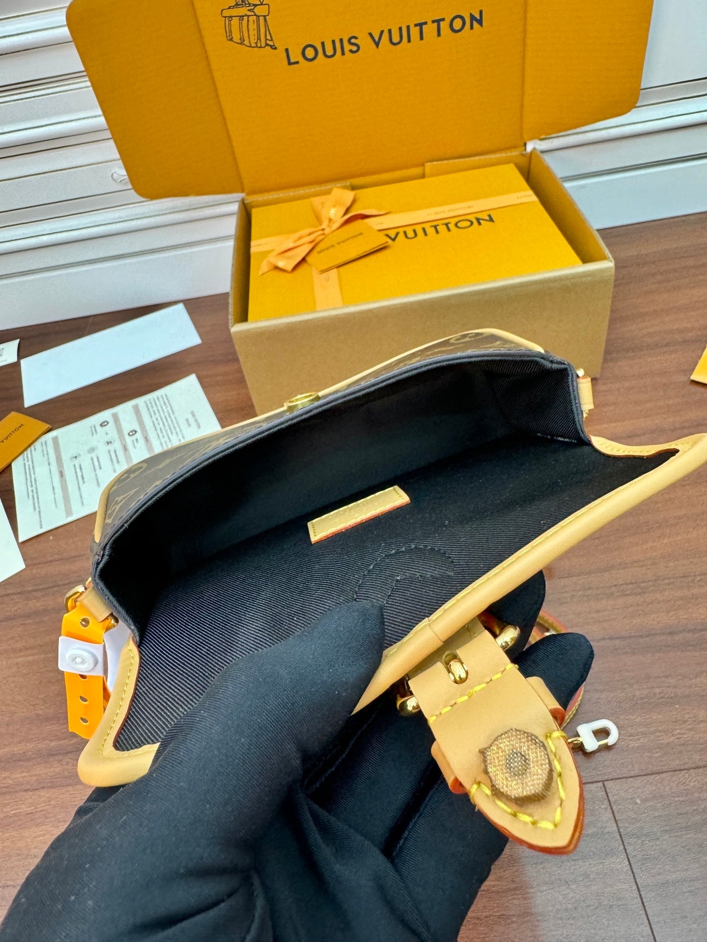 Louis Vuitton Nano Diane Bag in Monogram Canvas with Cowhide Leather Trim