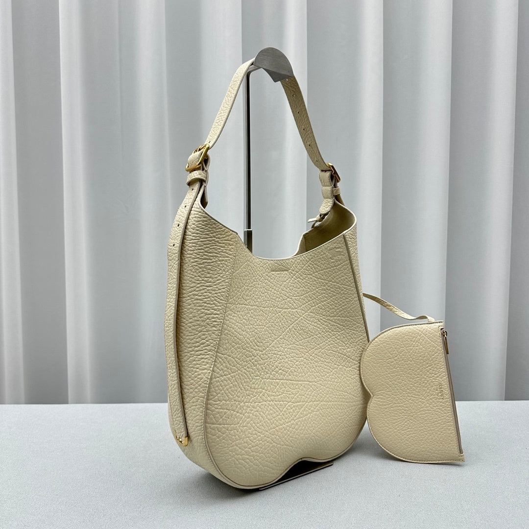 Burberry Chess Medium Beige Leather Shoulder Bag