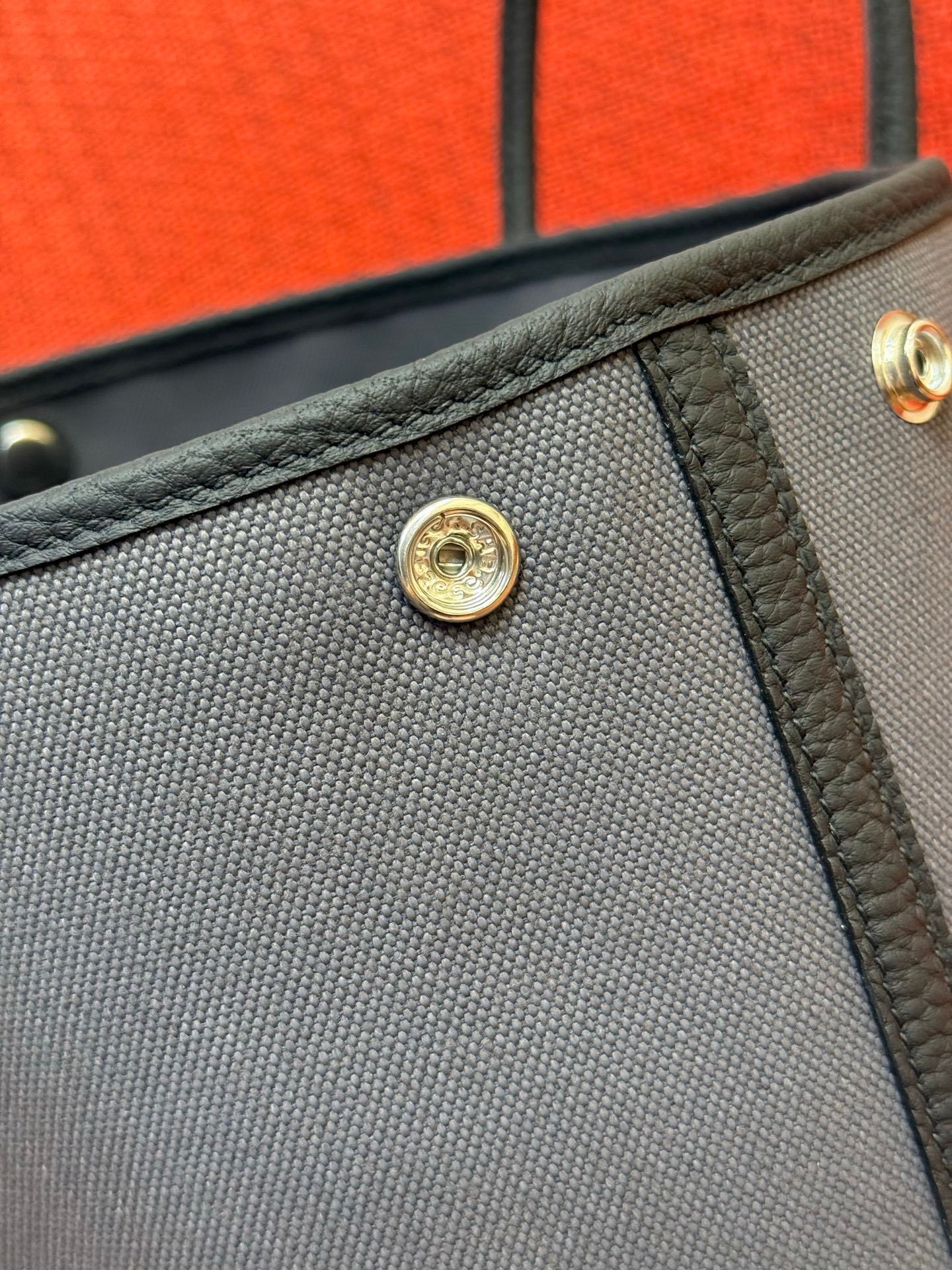 Hermès Garden Party 30 Ardoise Canvas & Negonda Leather Tote