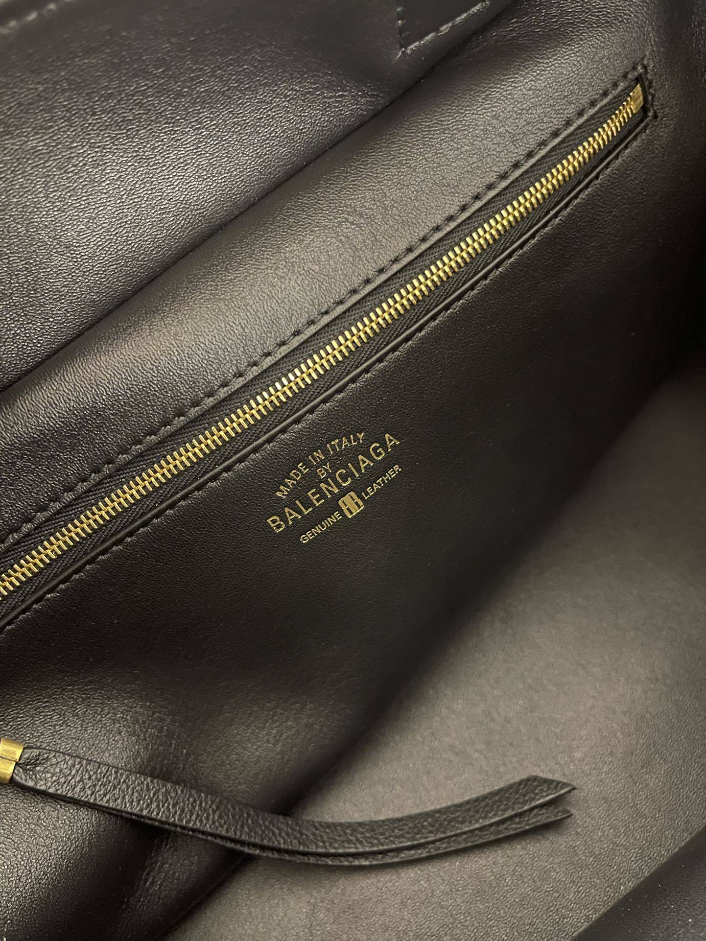 Balenciaga Carrie Bowling Bag Black Textured Leather