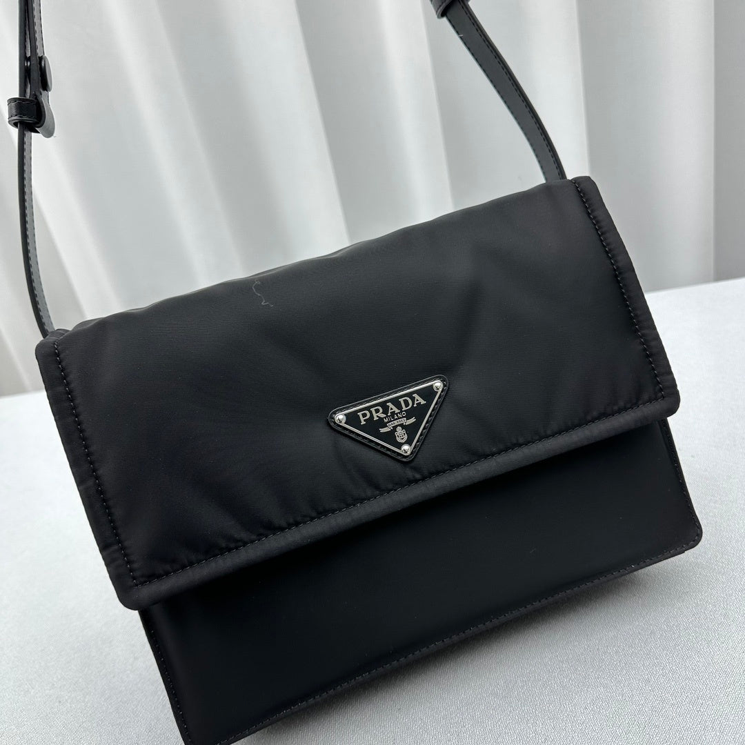 Prada Small Padded Re-Nylon Shoulder Bag – Black