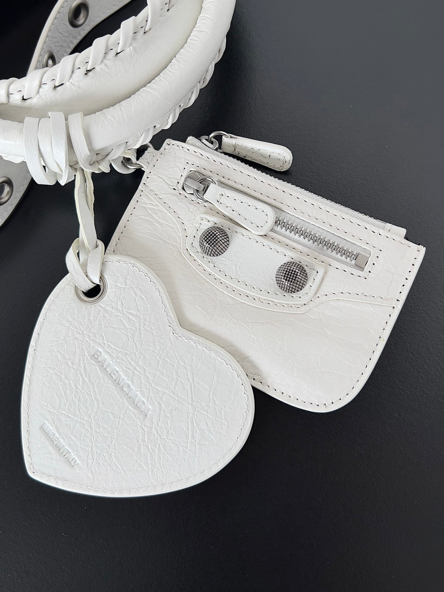Balenciaga Neo Cagole City Crinkled Lambskin Leather Bag