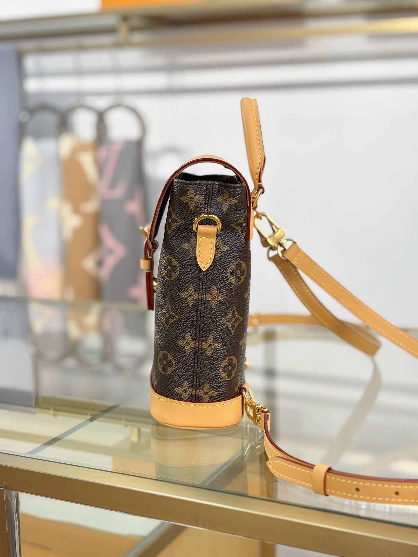 Louis Vuitton Soho Mini Backpack – Monogram Canvas with Natural Cowhide Trim