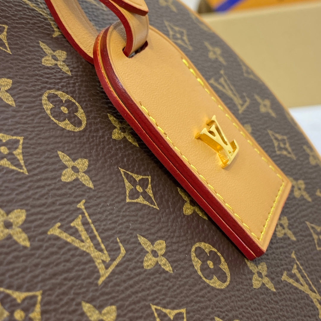Louis Vuitton Petite Boite Chapeau Bag – Monogram Canvas with Cowhide Leather & Gold Hardware