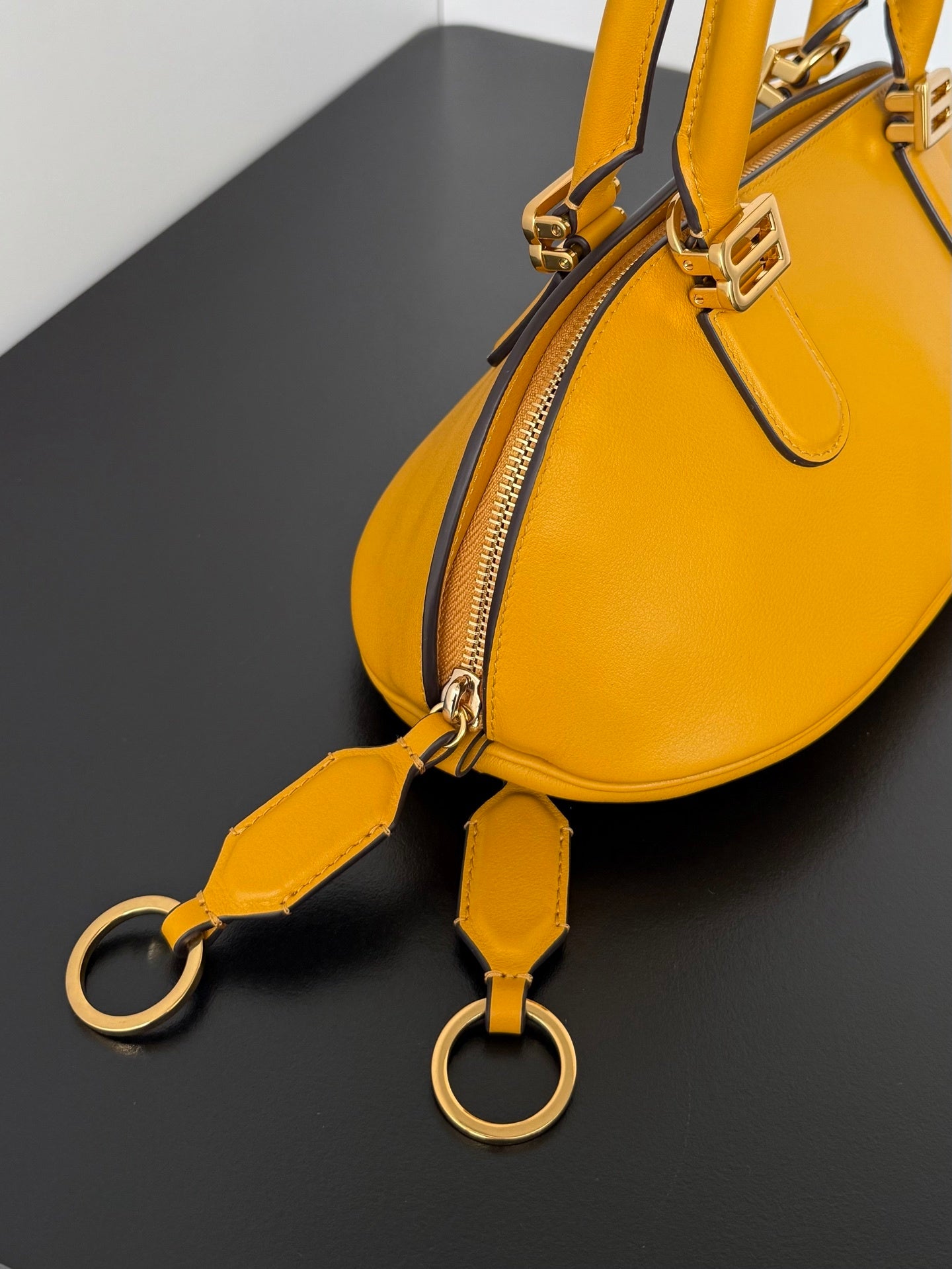 Balenciaga Bolero Mini Bowling Bag Curry