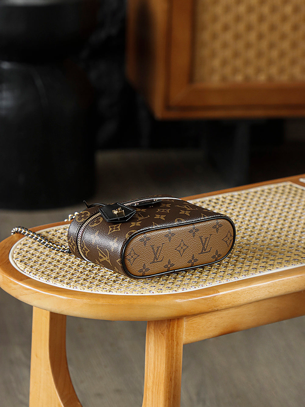 Louis Vuitton Vanity PM Bag in Monogram & Monogram Reverse Canvas