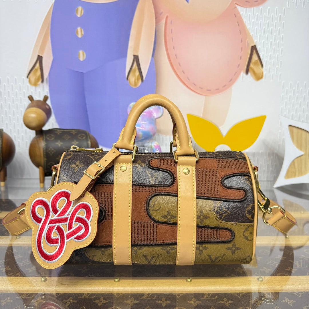 Louis Vuitton Keepall Bandoulière 25 City Bag in Monogram & Damier Canvas