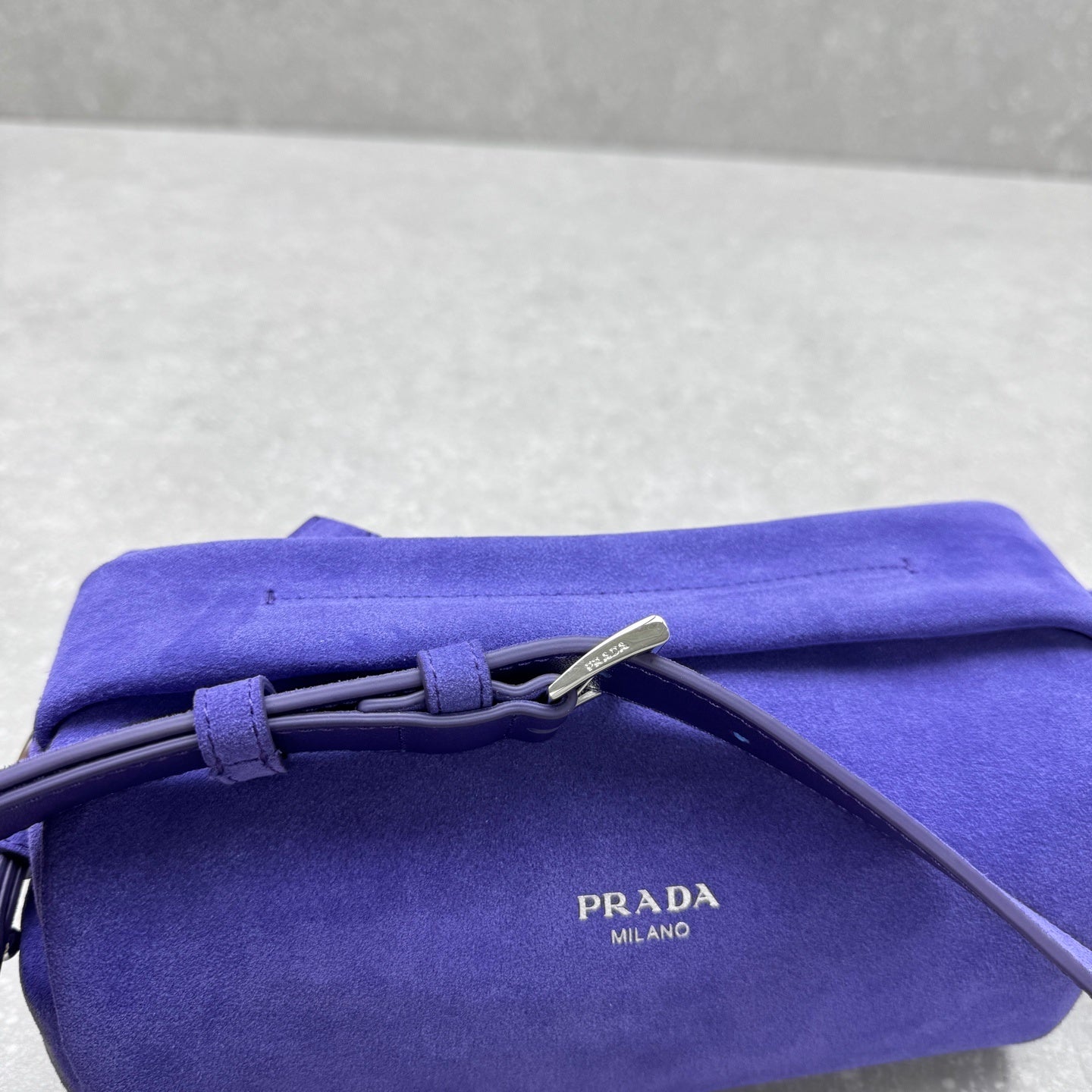 Prada Purple Suede Leather Shoulder Bag