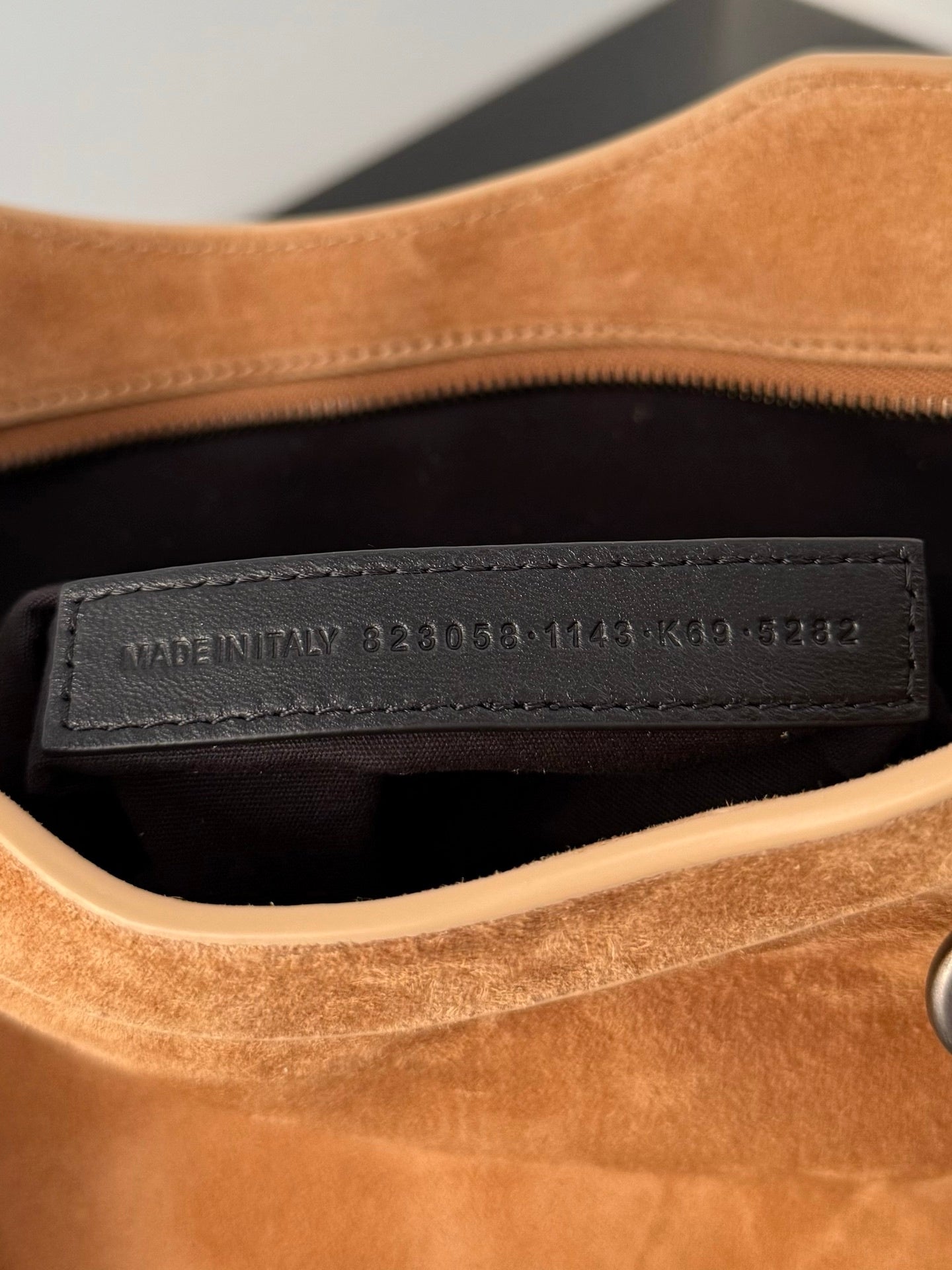 Balenciaga Le City Camel Suede Studded Bag