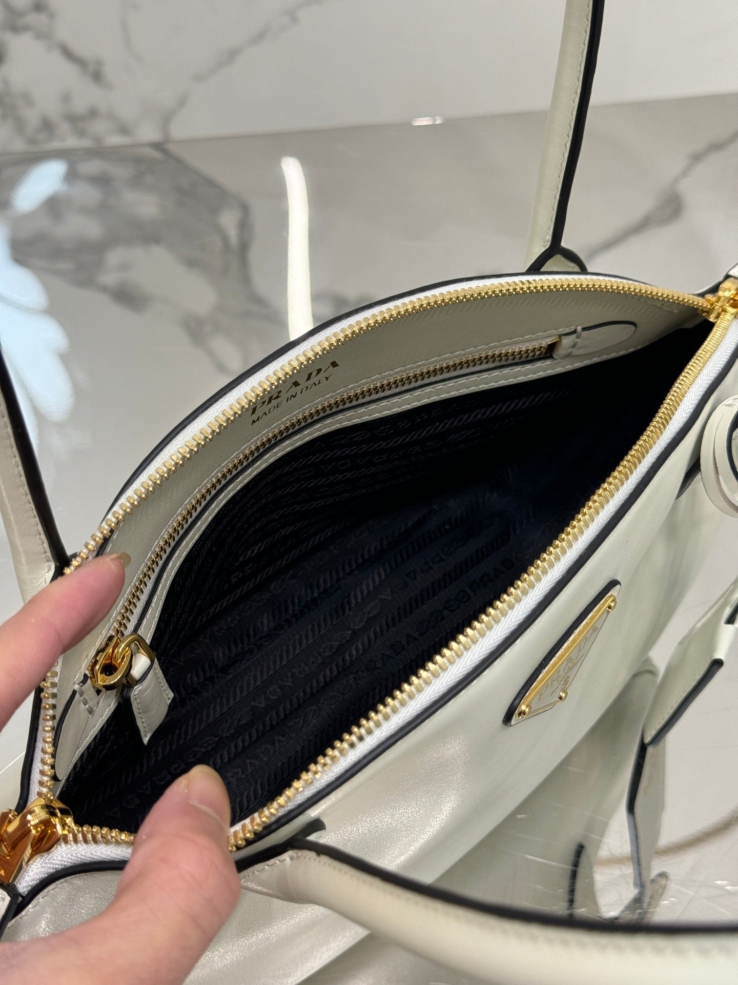 Prada Triangle City Calf Small Shoulder Bag