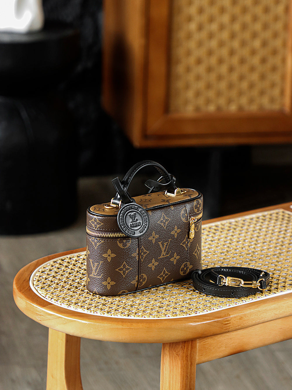 Louis Vuitton Vanity PM Bag in Monogram & Monogram Reverse Canvas