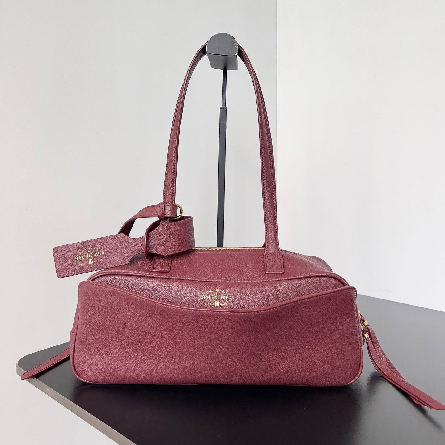 Women’s Purple Small Leather Carrie Bowling Bag