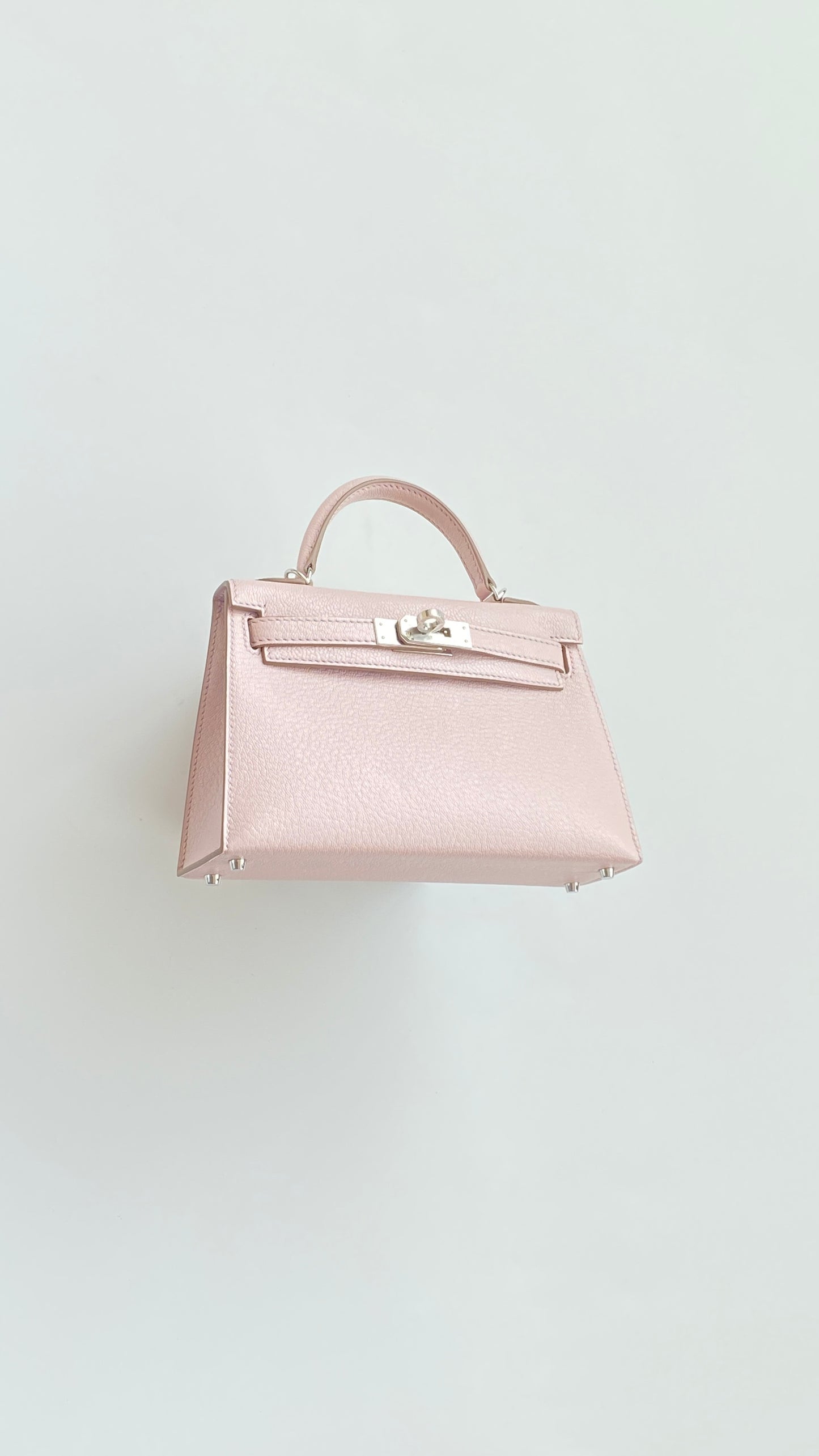Hermès Mini Kelly Mauve Pale Epsom Leather