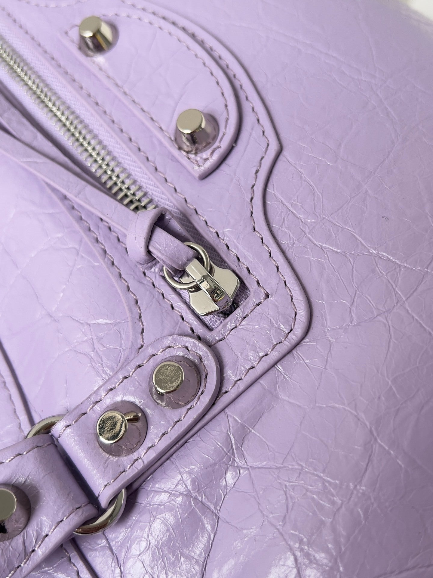 Balenciaga Le City Small Light Purple Arena Lambskin Bag