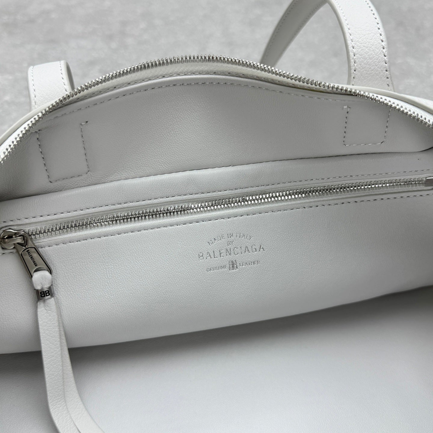 Balenciaga Carrie Bowling Bag Small White Calfskin