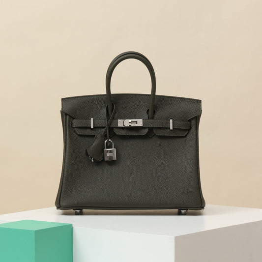 Hermès Birkin 25 Togo Leather Palladium Hardware