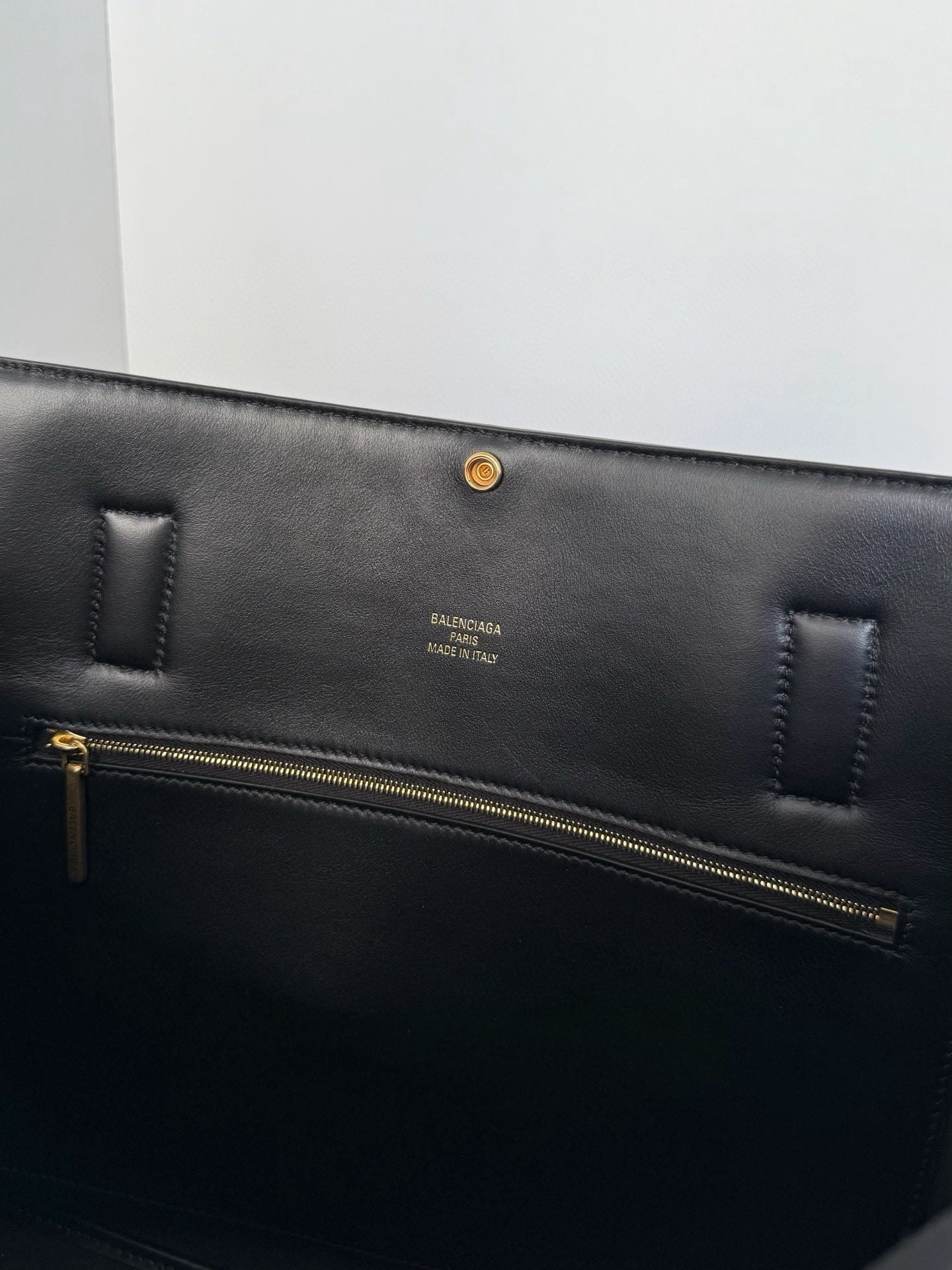 Balenciaga Bel Air Tote Black Leather Gold Hardware