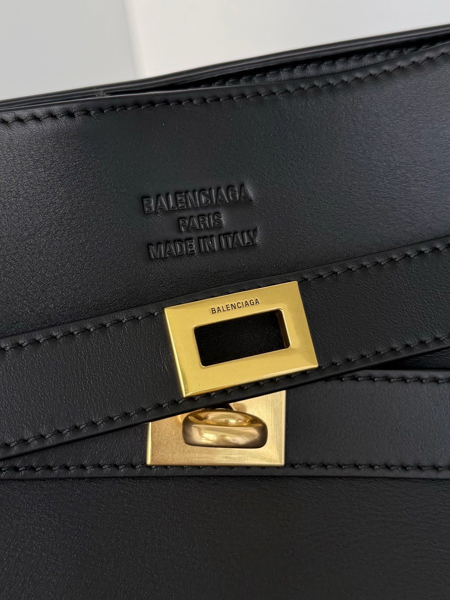 Balenciaga Bel Air Tote Black Leather Gold Hardware