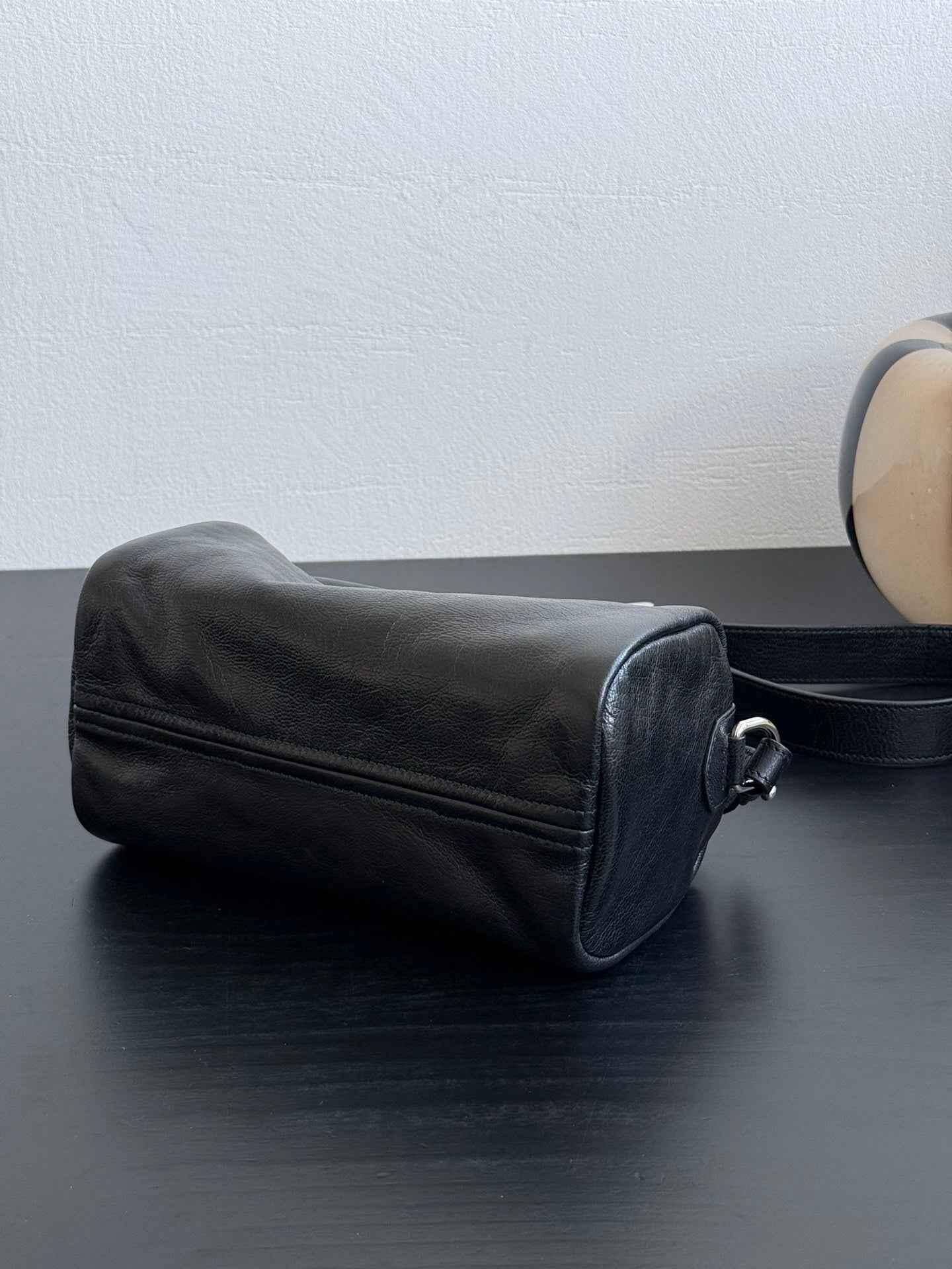 Prada Black Leather Messenger Bag