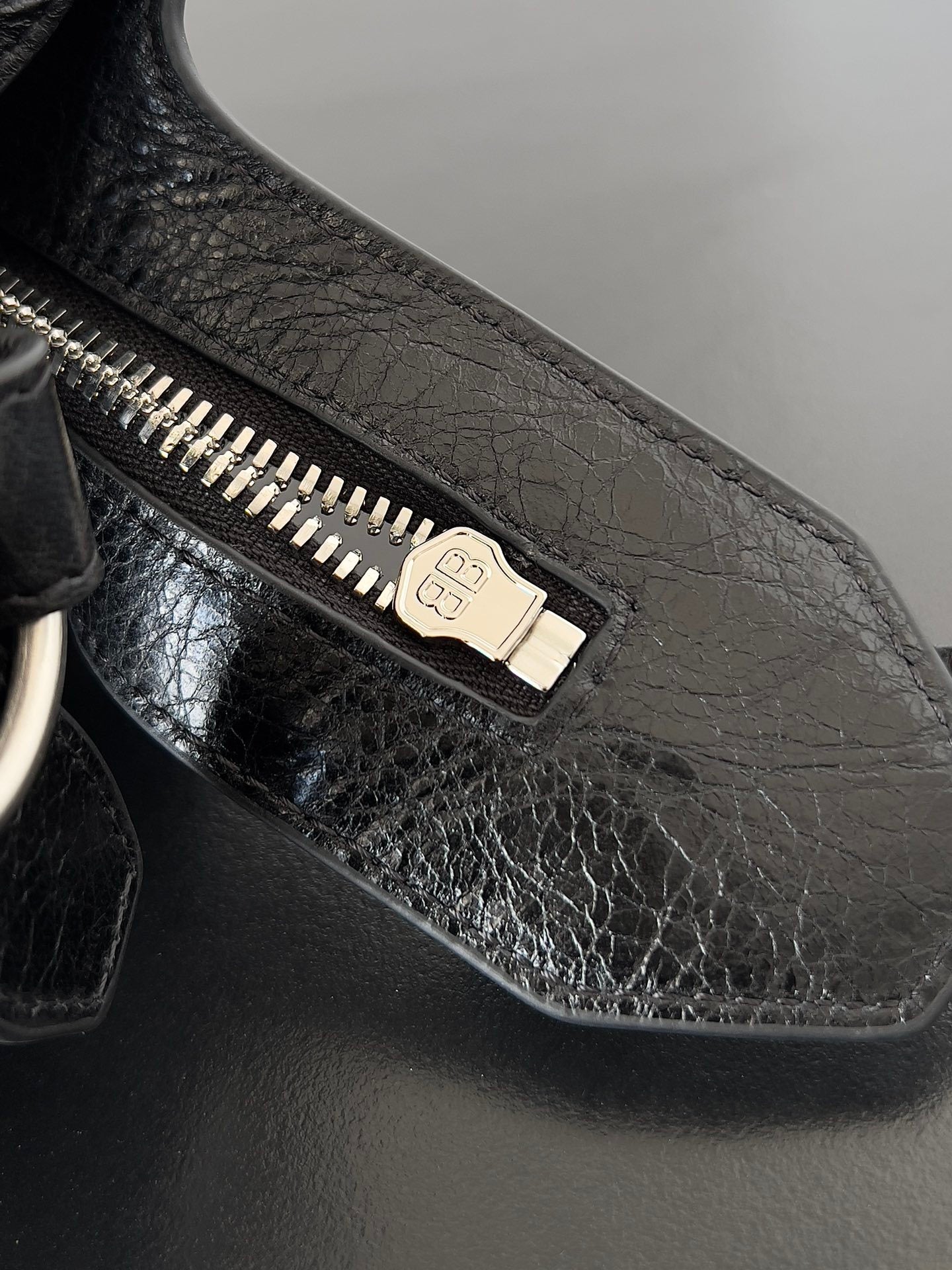 Balenciaga Neo Cagole City Black Leather Studded Bag