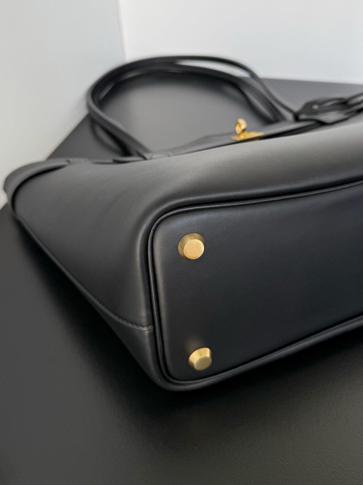 Balenciaga Bel Air Tote Black Leather Gold Hardware
