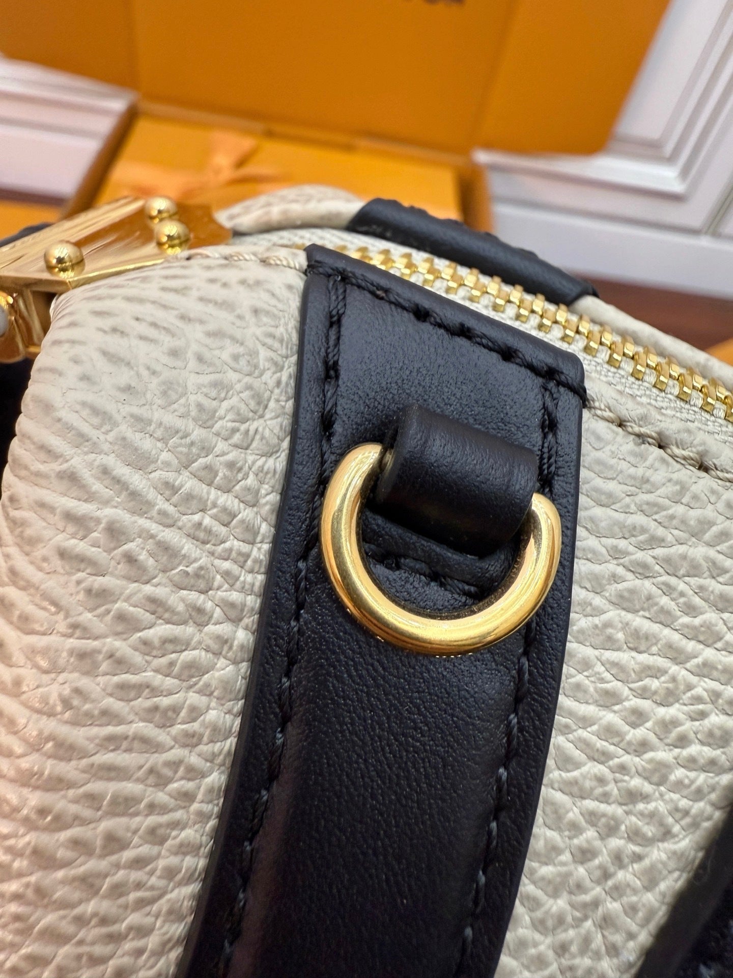 Louis Vuitton Biker PM Bag in Pixel Grège Lambskin with Black Leather Trim