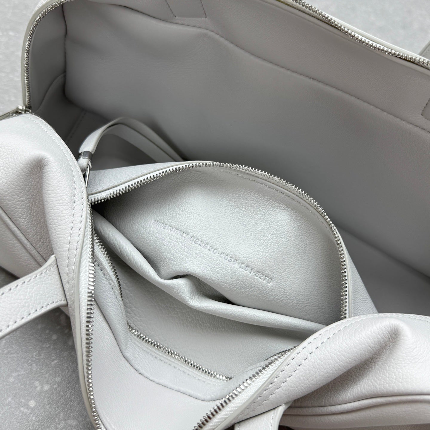 Balenciaga Carrie Bowling Bag Small White Calfskin