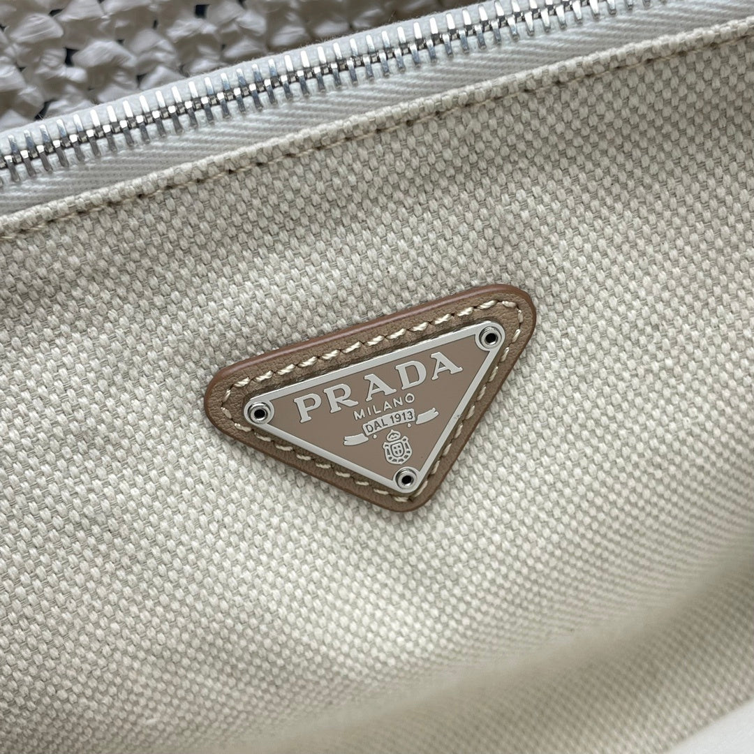 Prada Crochet & Leather Mini Bucket Bag – Designer Summer Handbag