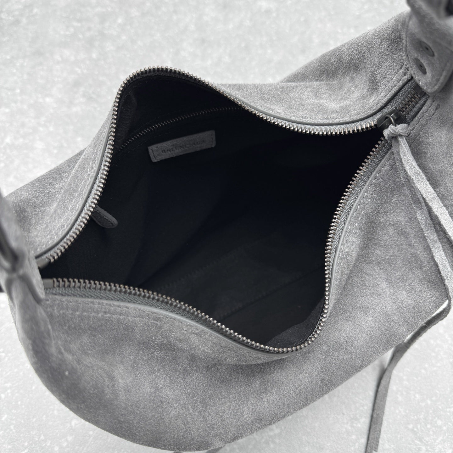 Balenciaga Le City Hobo Storm Grey Suede Bag