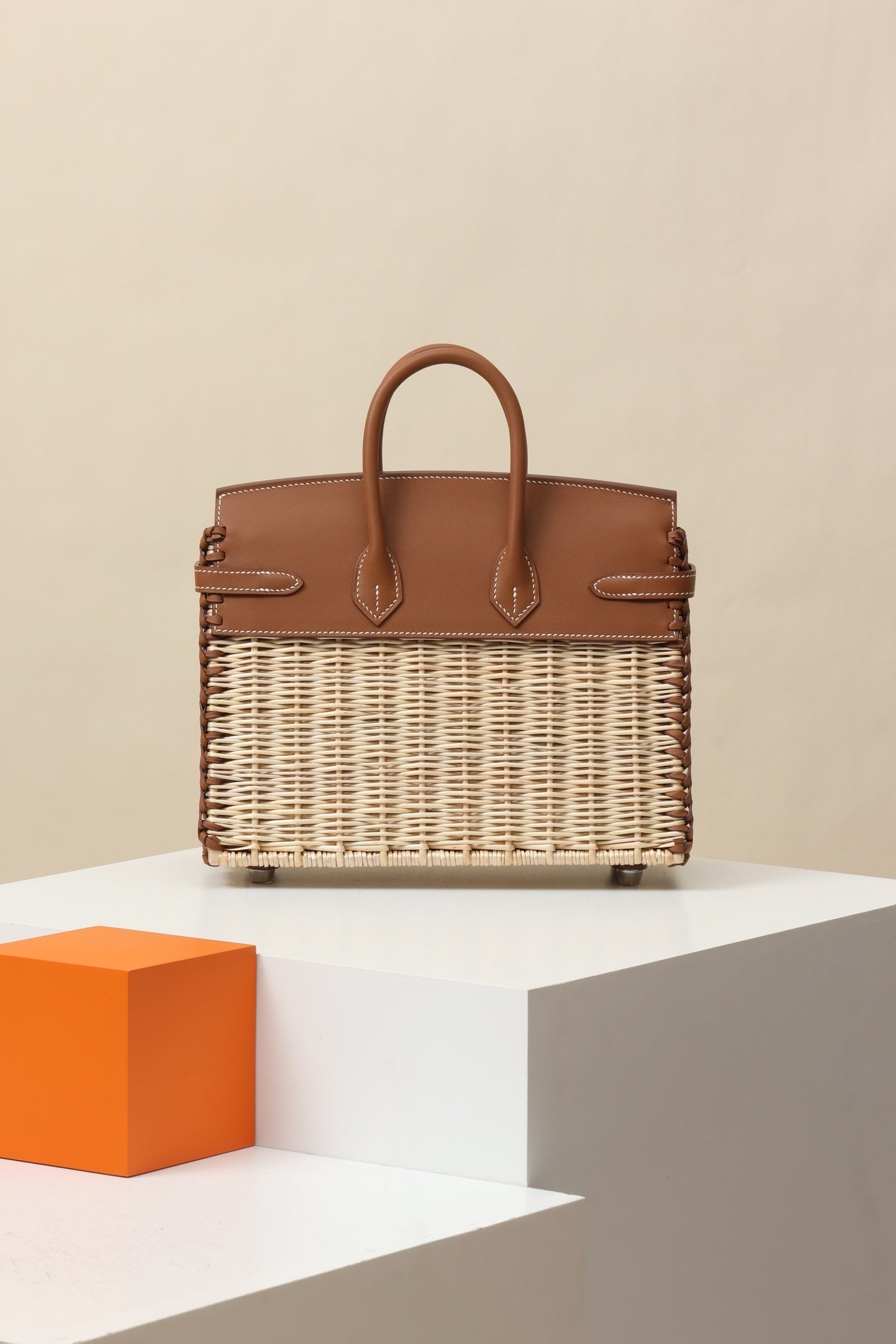 Hermès Birkin 25 Picnic Wicker Gold Swift Leather