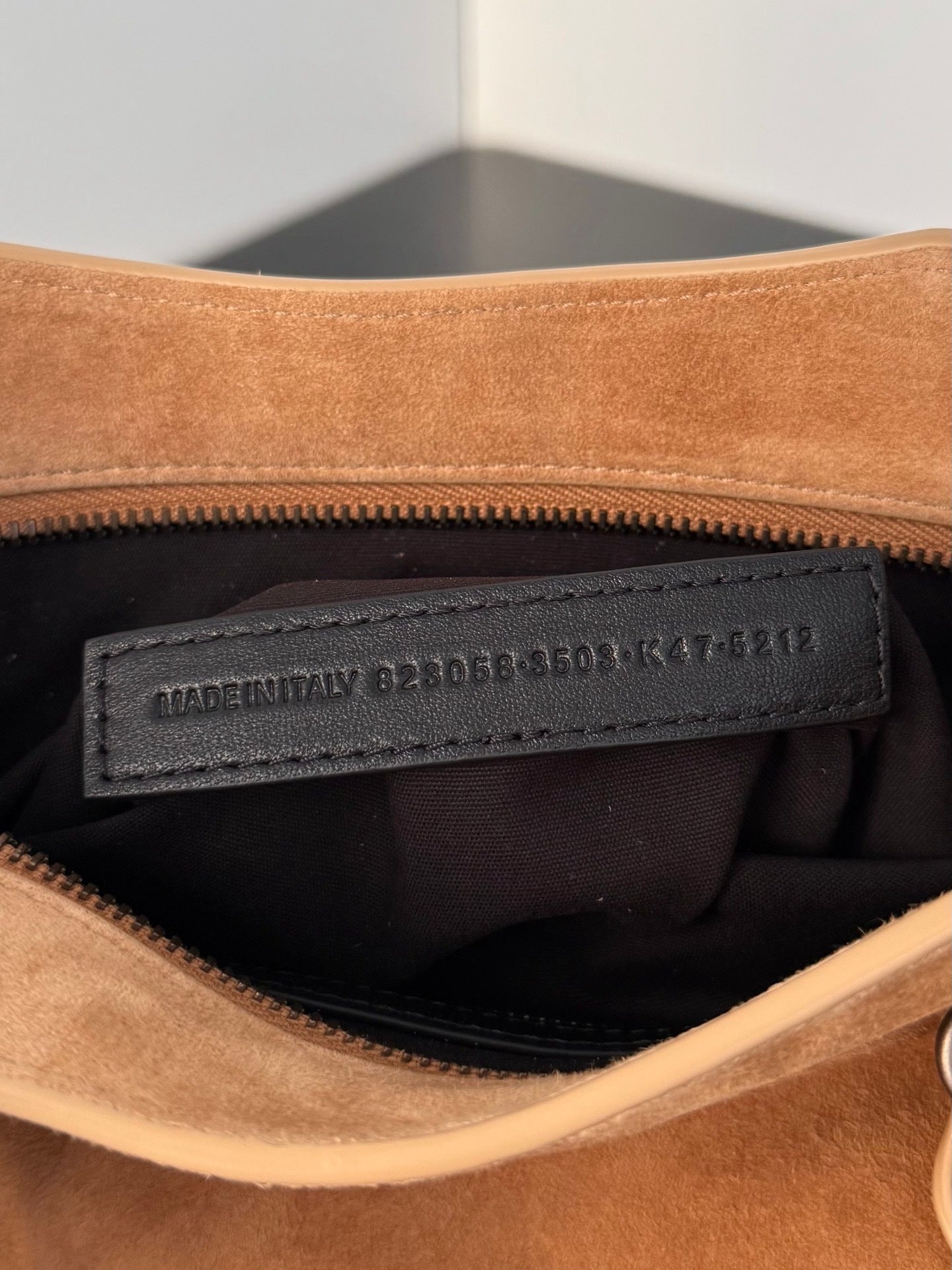 Balenciaga Le City Small Camel Suede Bag