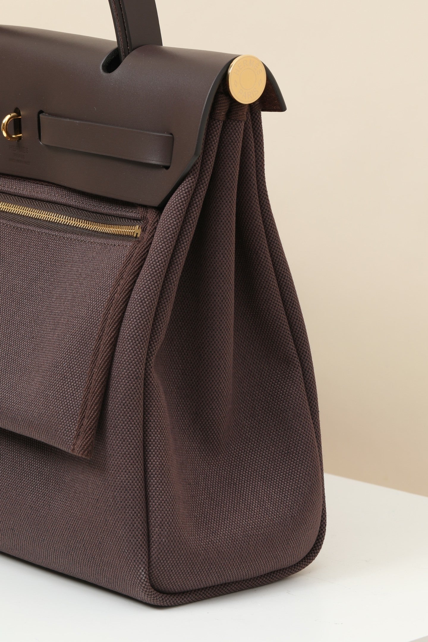 Hermès Herbag Zip 31 Casual Canvas & Leather Bag