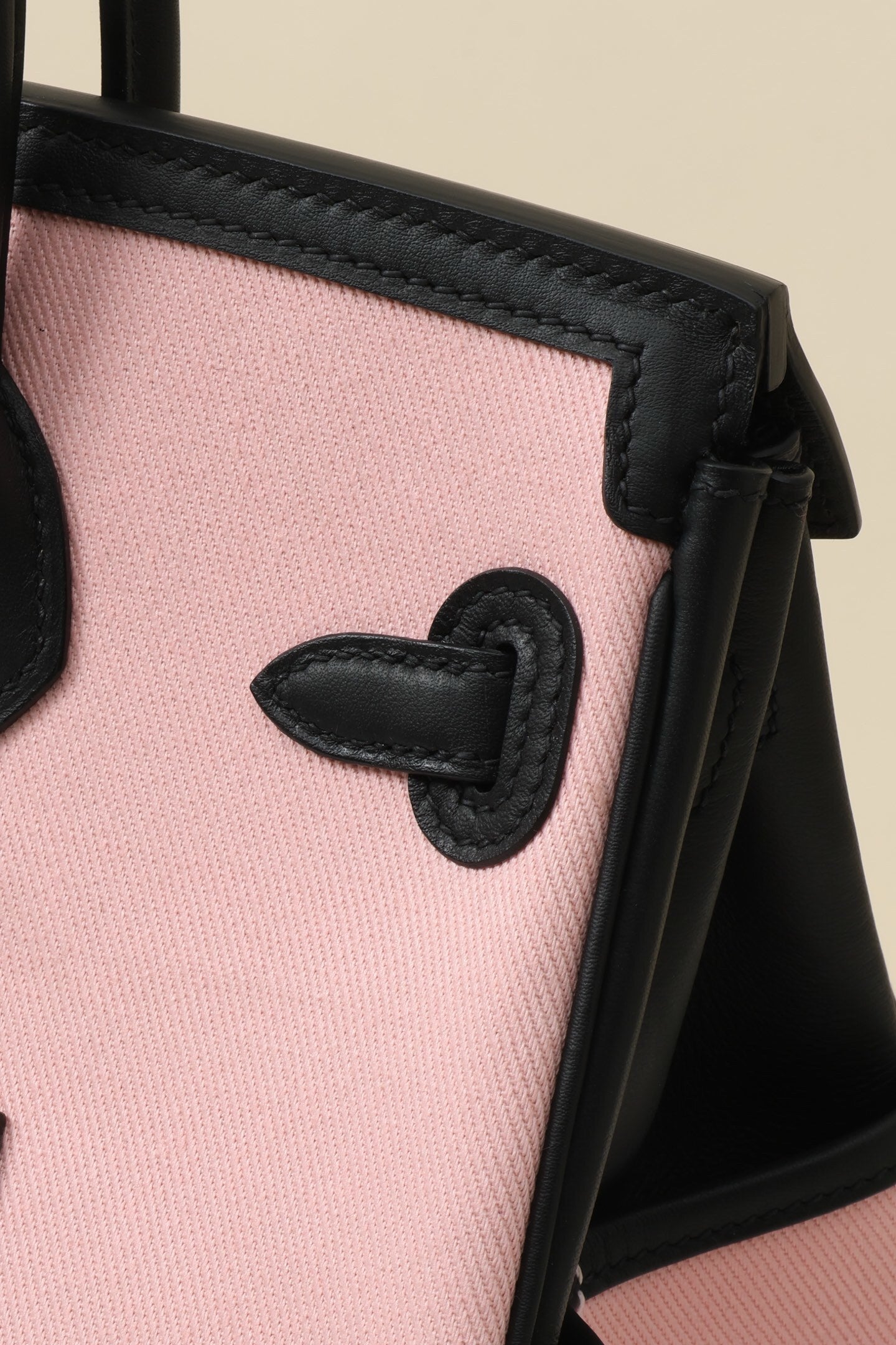 Hermès Birkin Cargo 25 Rose Sakura & Noir Toile Canvas