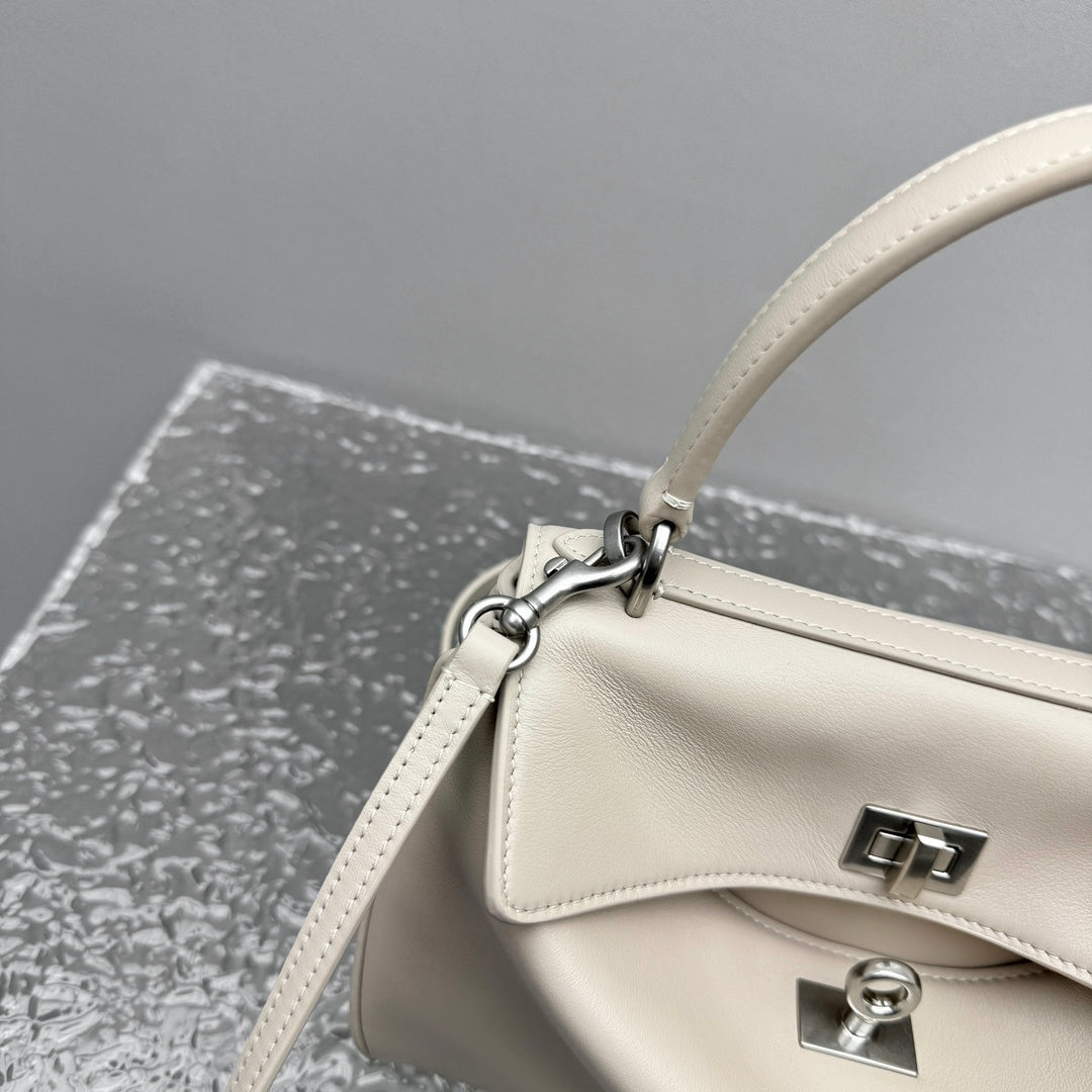 Balenciaga Rodeo Light Beige White Leather Bag
