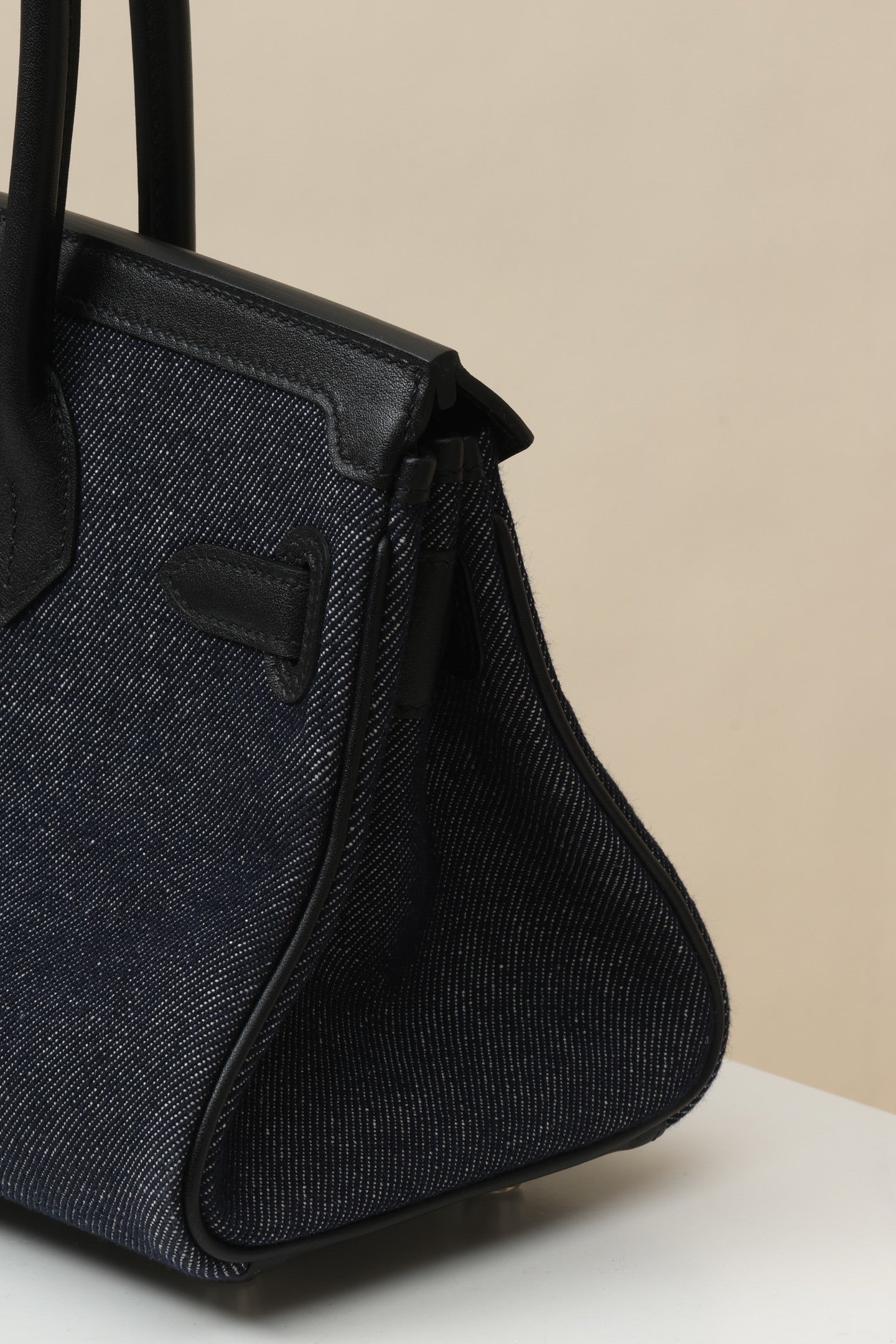 Hermès Birkin Shoulder Light 29 Black Swift & Denim