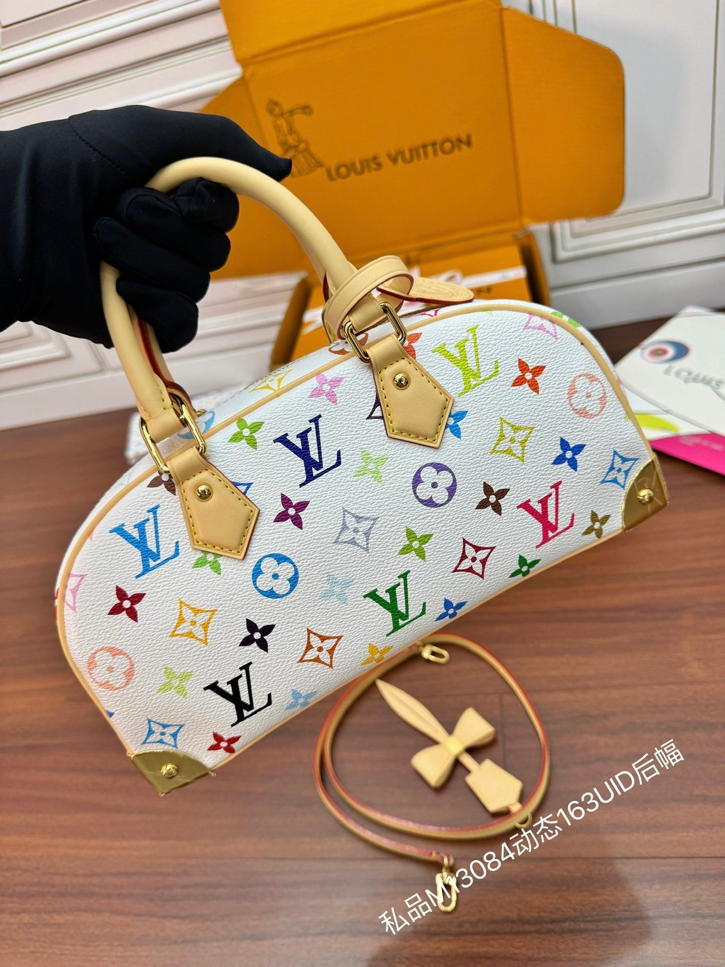 Louis Vuitton x Takashi Murakami East West Handbag – White Monogram Canvas