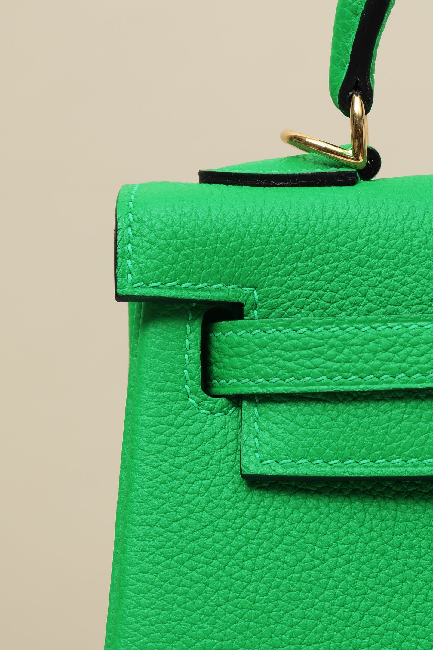 Hermès Kelly Bambou Green Togo Gold Hardware