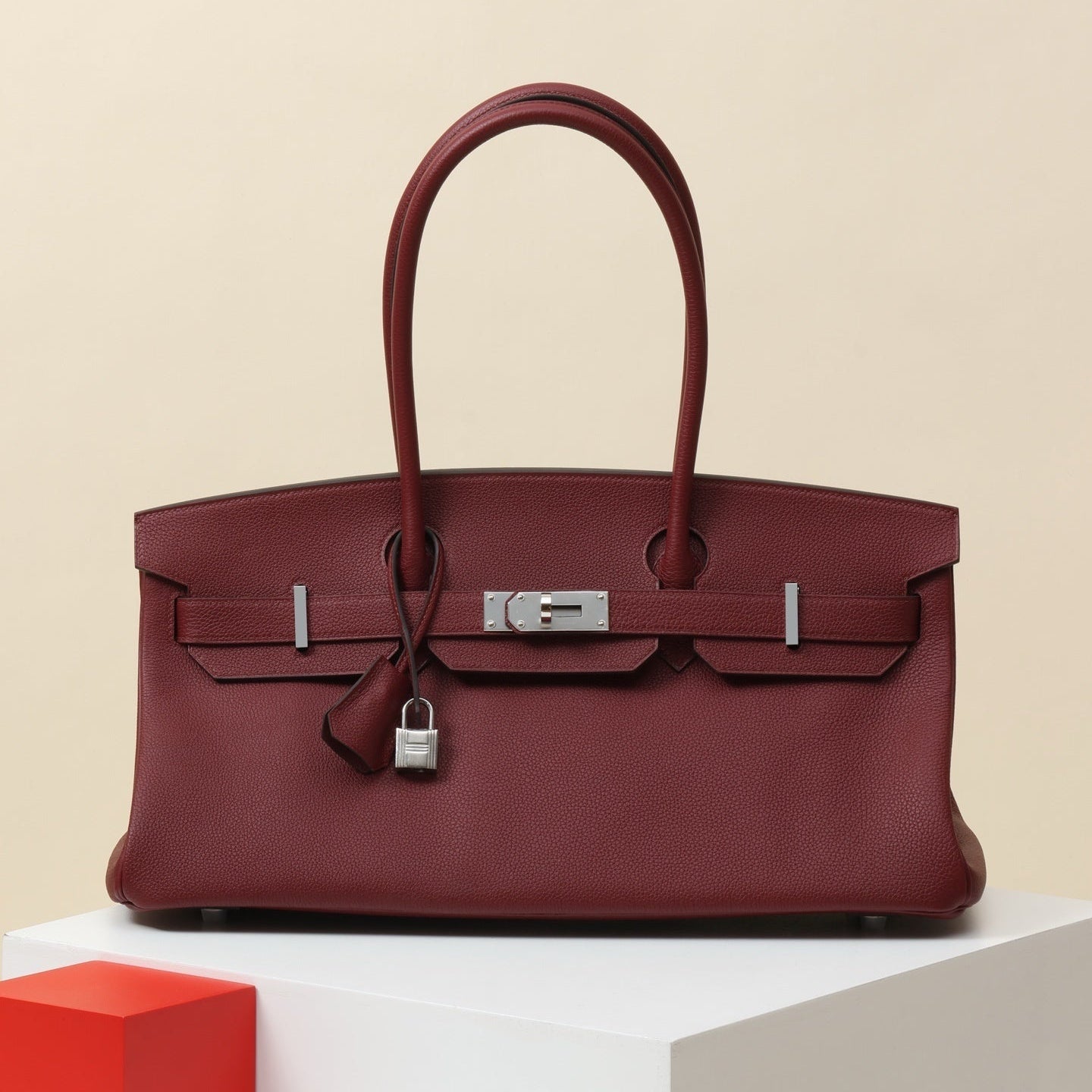 Hermès Birkin 35 Rouge H Leather with Palladium Hardware