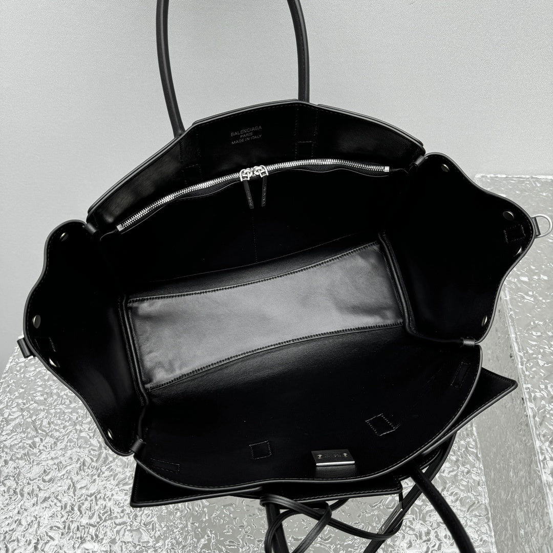 Balenciaga Bel Air Carry All Black Calfskin Luxury Tote Bag