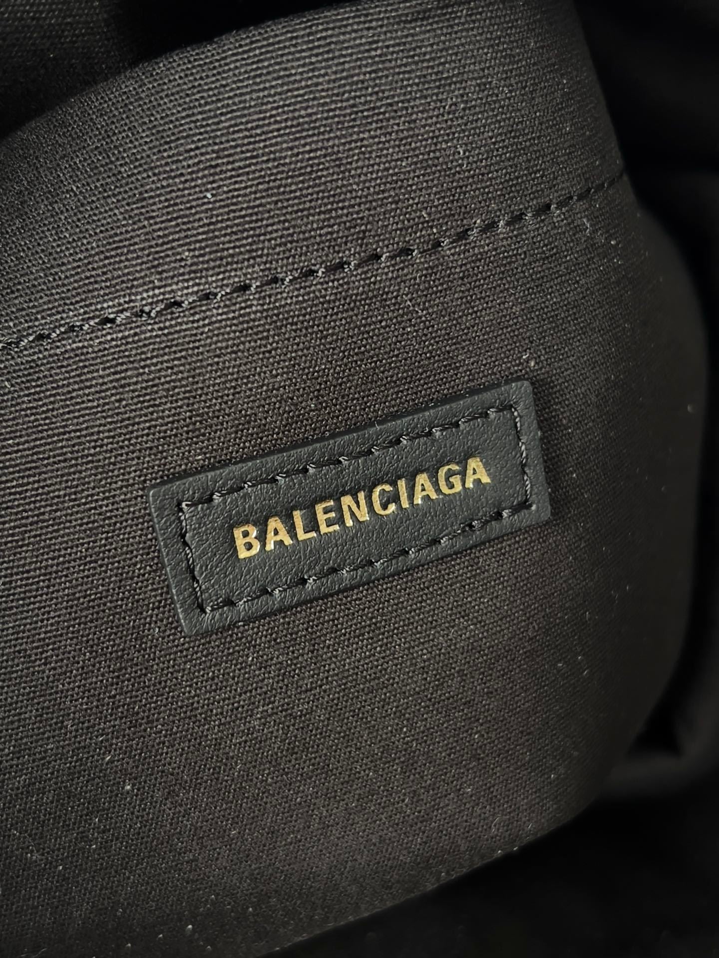 Balenciaga Monaco Black Crinkled Calfskin Shoulder Bag