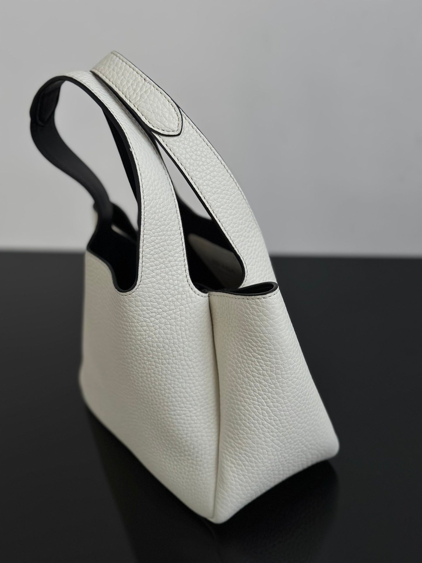 Prada Dynamique Small White Leather Tote Bag