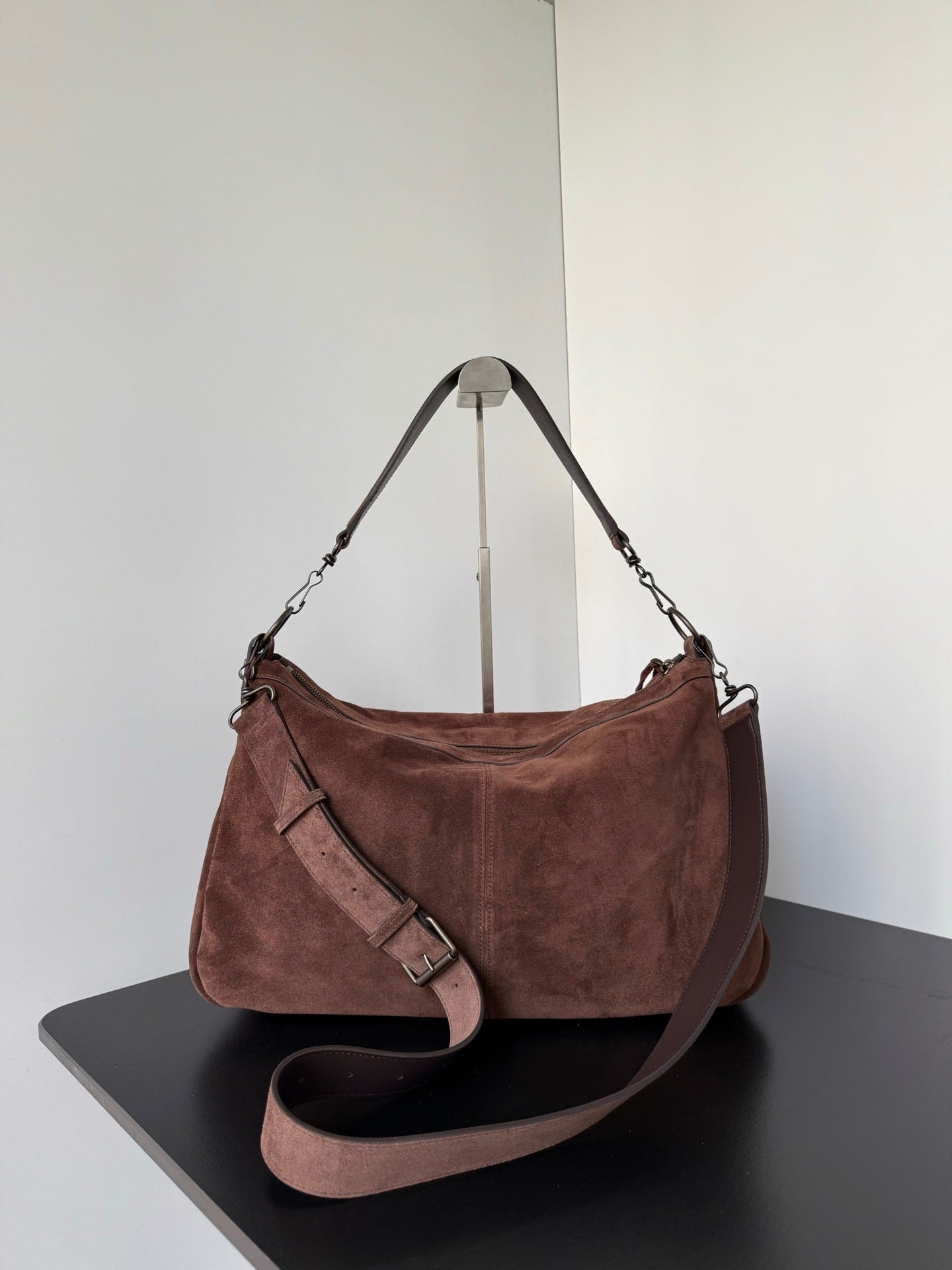 Balenciaga Le City Hobo Brown Suede Bag
