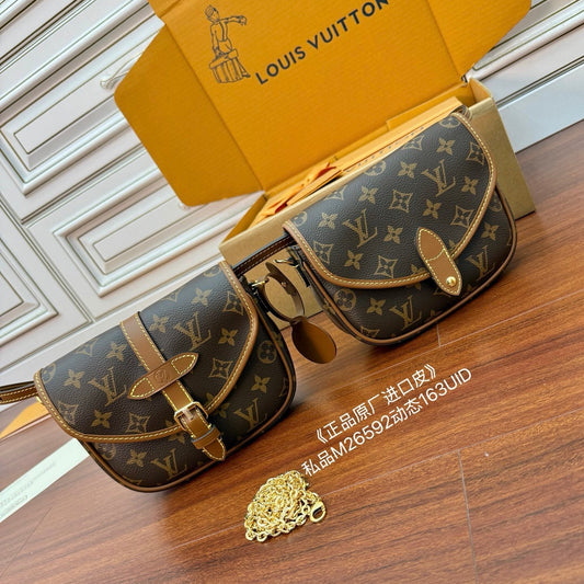 Louis Vuitton Duo BB Bag in Monogram Canvas with Gold Chain Strap