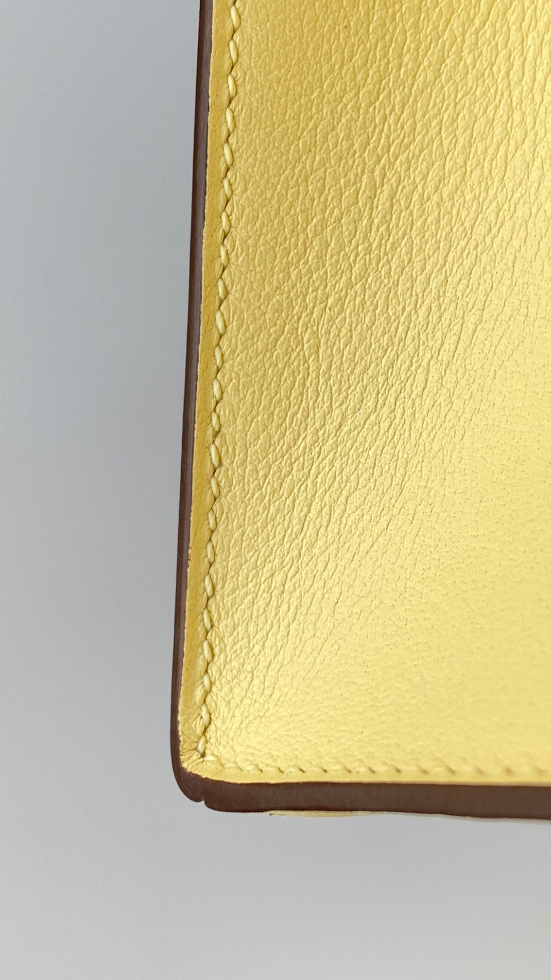 Hermès Kelly Pochette Yellow Swift Leather