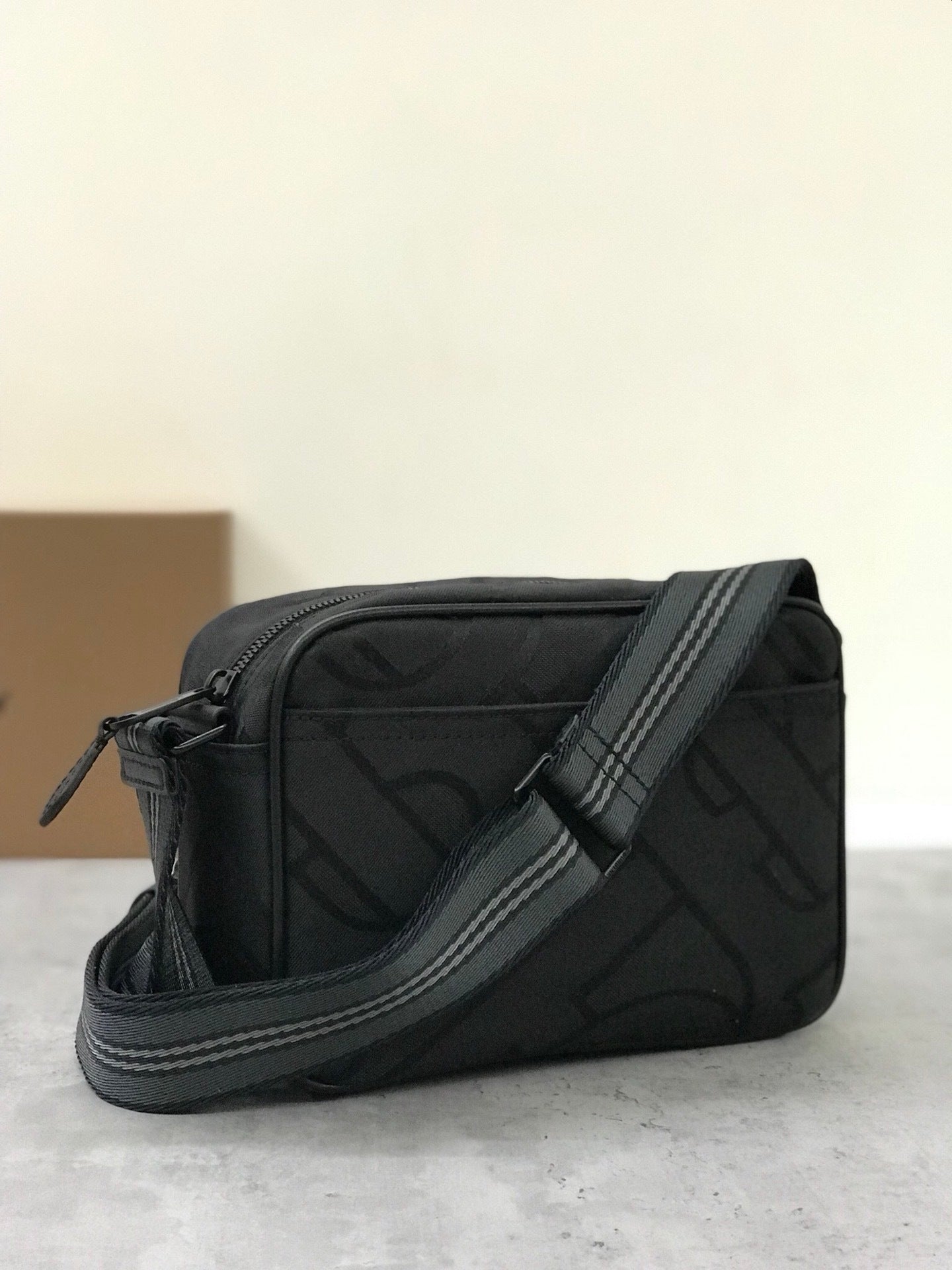 Burberry Paddy Crossbody Bag in Black TB Monogram Jacquard